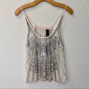 RAGA Beaded spaghetti strap Tank Top